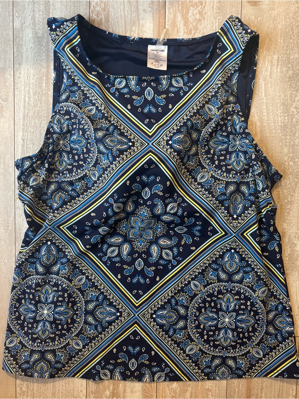 LANDS’ END High Neck UPF 50 Sun Protection Tankini Top